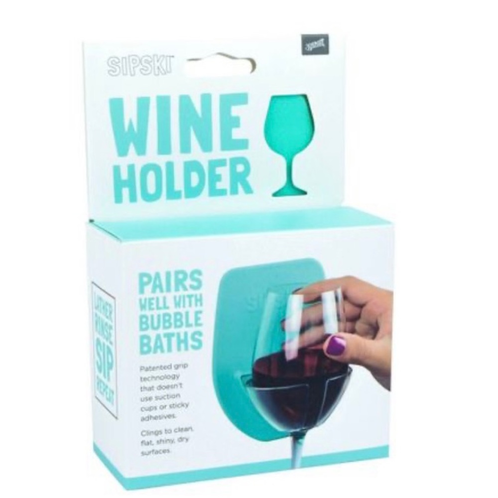 Sipski Wine Holder- Seafoam -No suction cups